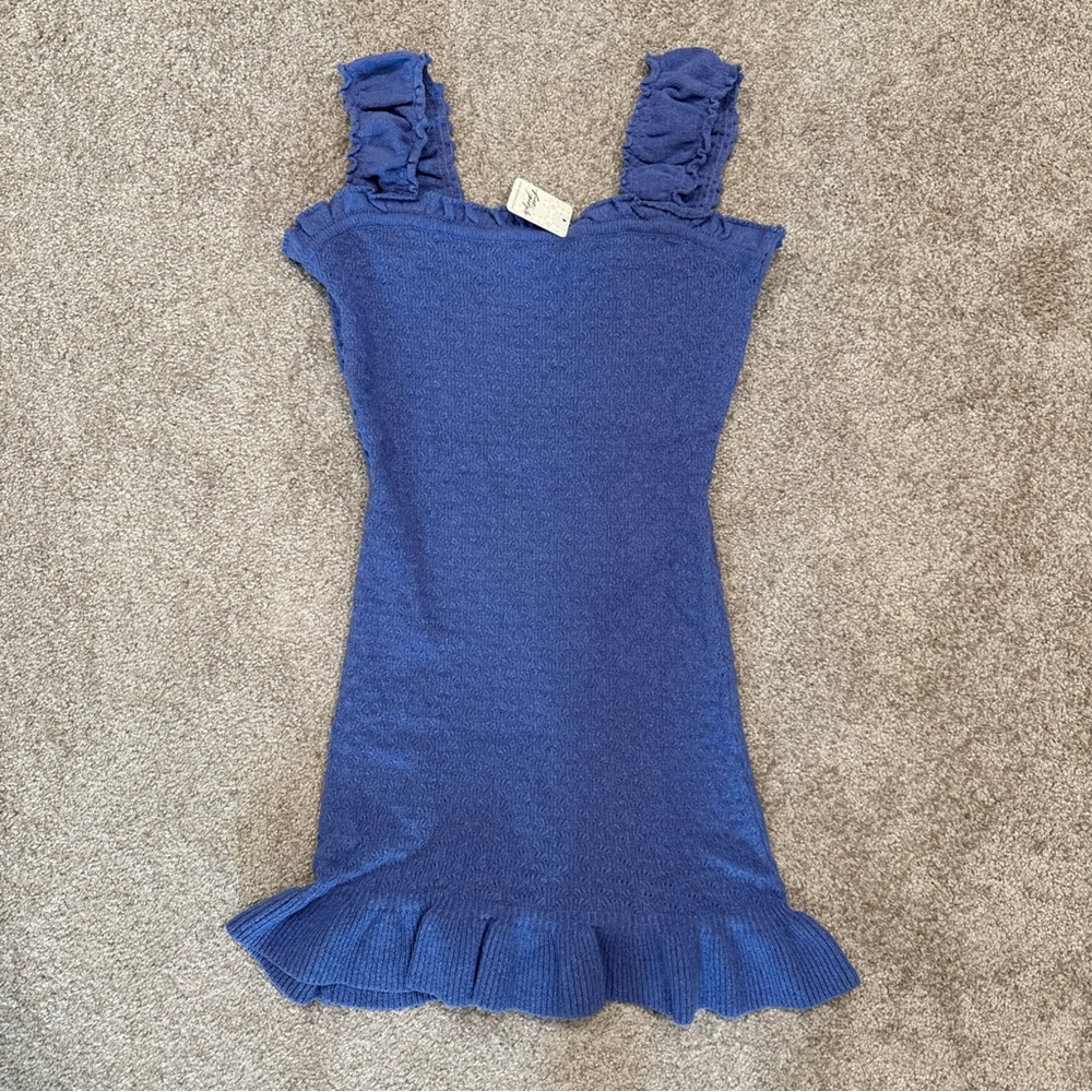 Women’s Free People Devyn Sweater Mini Dress Blue/Purple